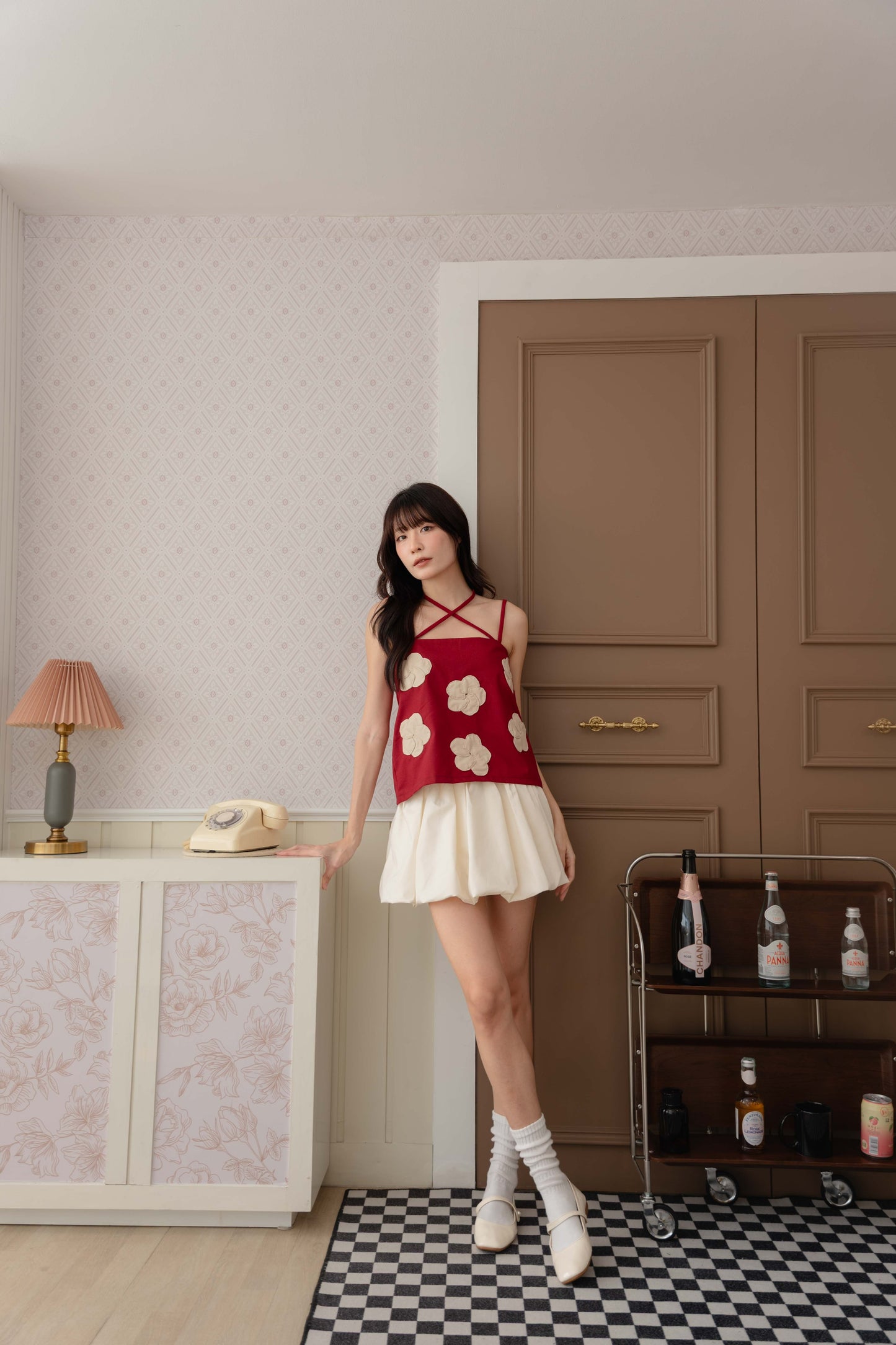 Brianna Two-Way Top in Maroon