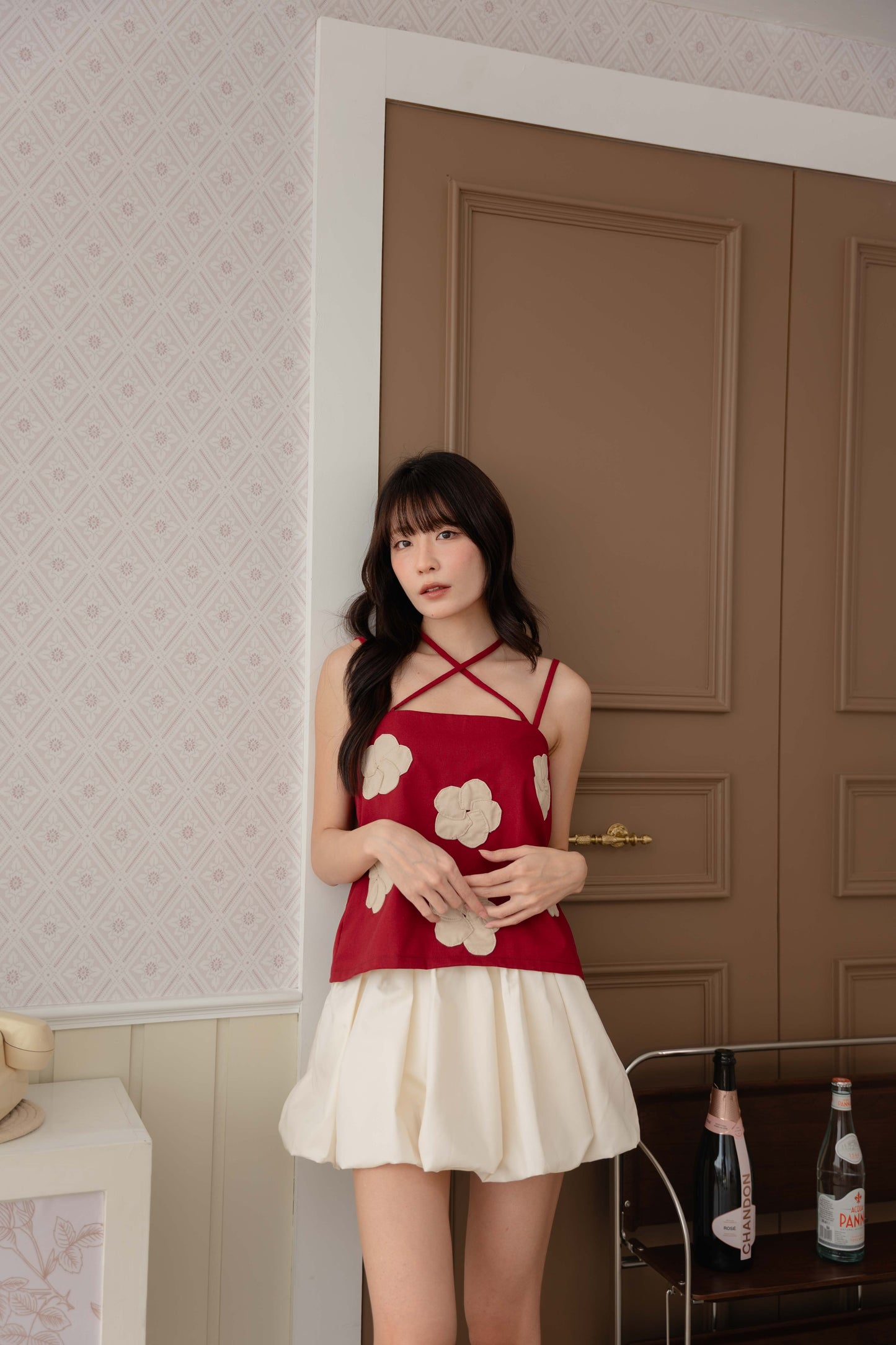 Brianna Two-Way Top in Maroon