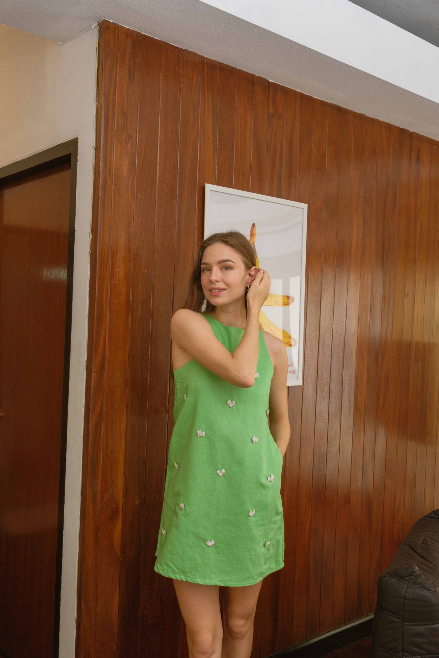 Dakota Mini Dress — Apple Green