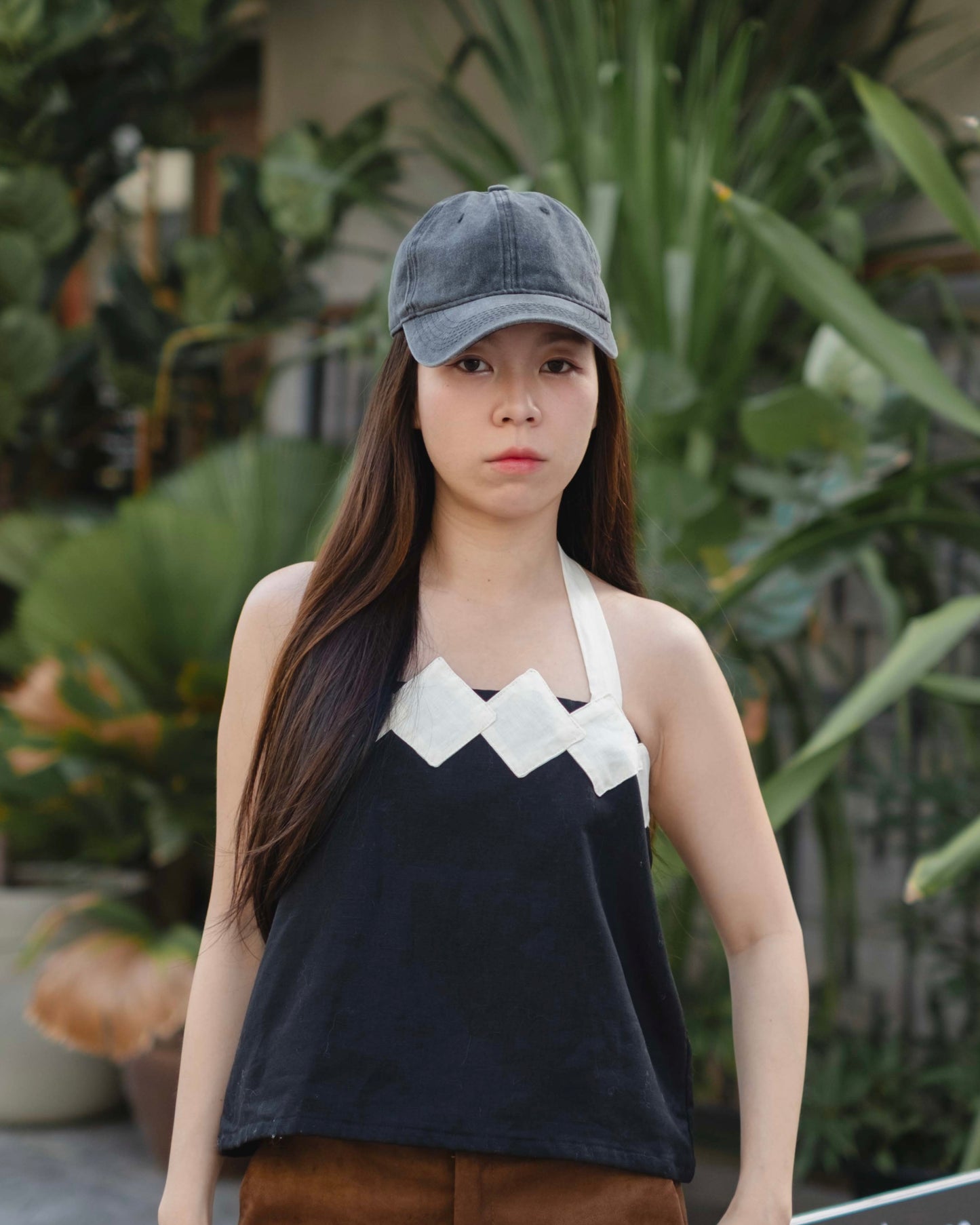 Isabelle Multi-way Top in Black/Cream