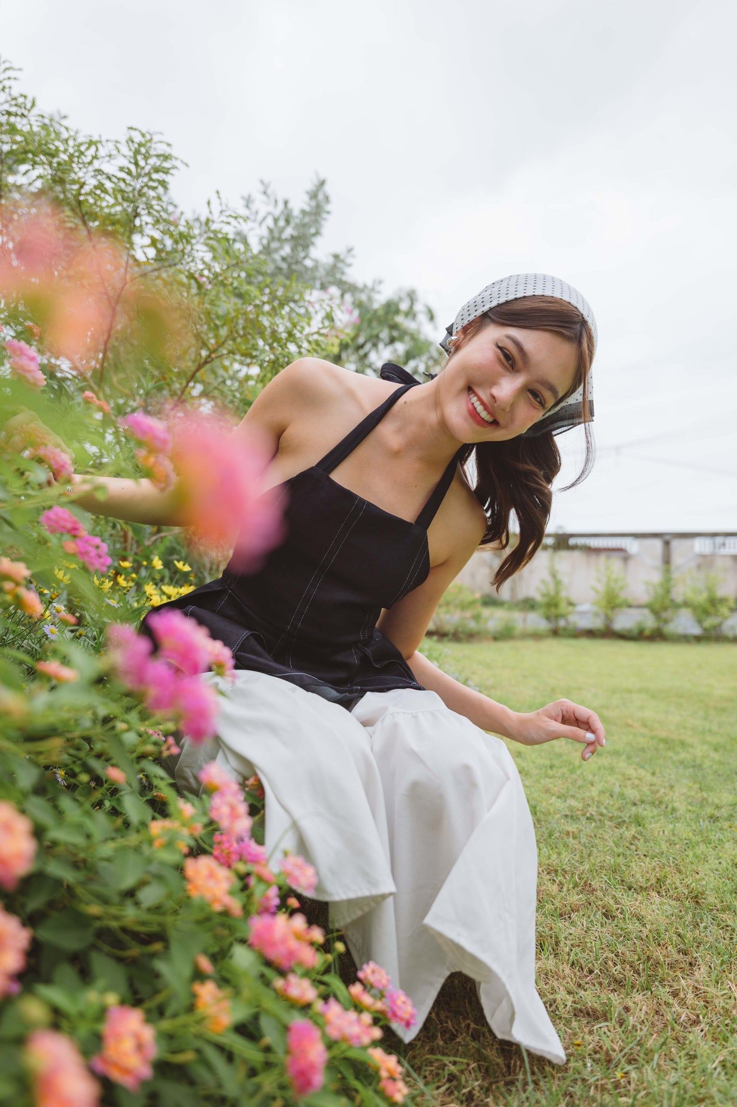 Noelle Halter Top in Denim