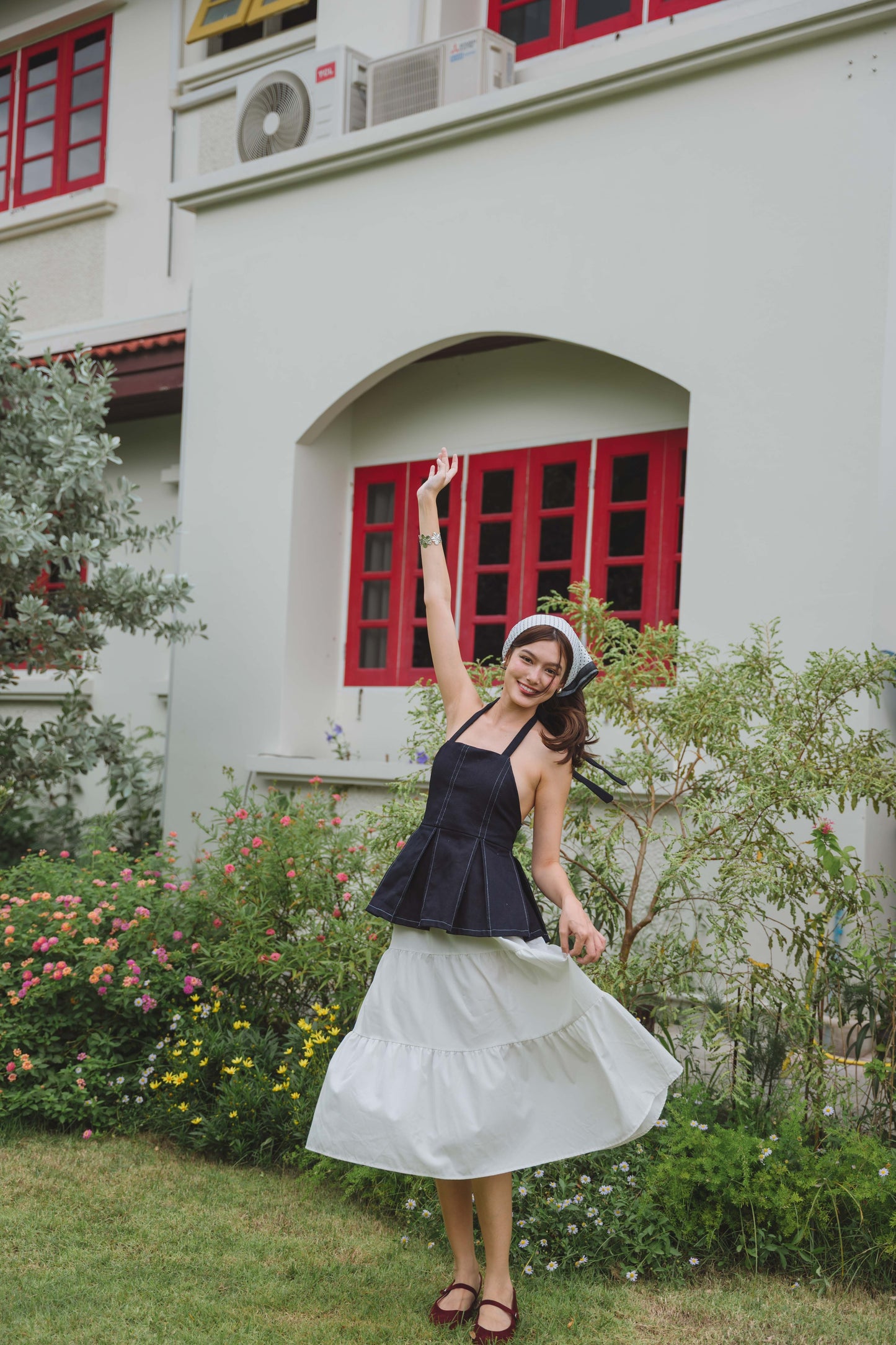 Noelle Halter Top in Denim