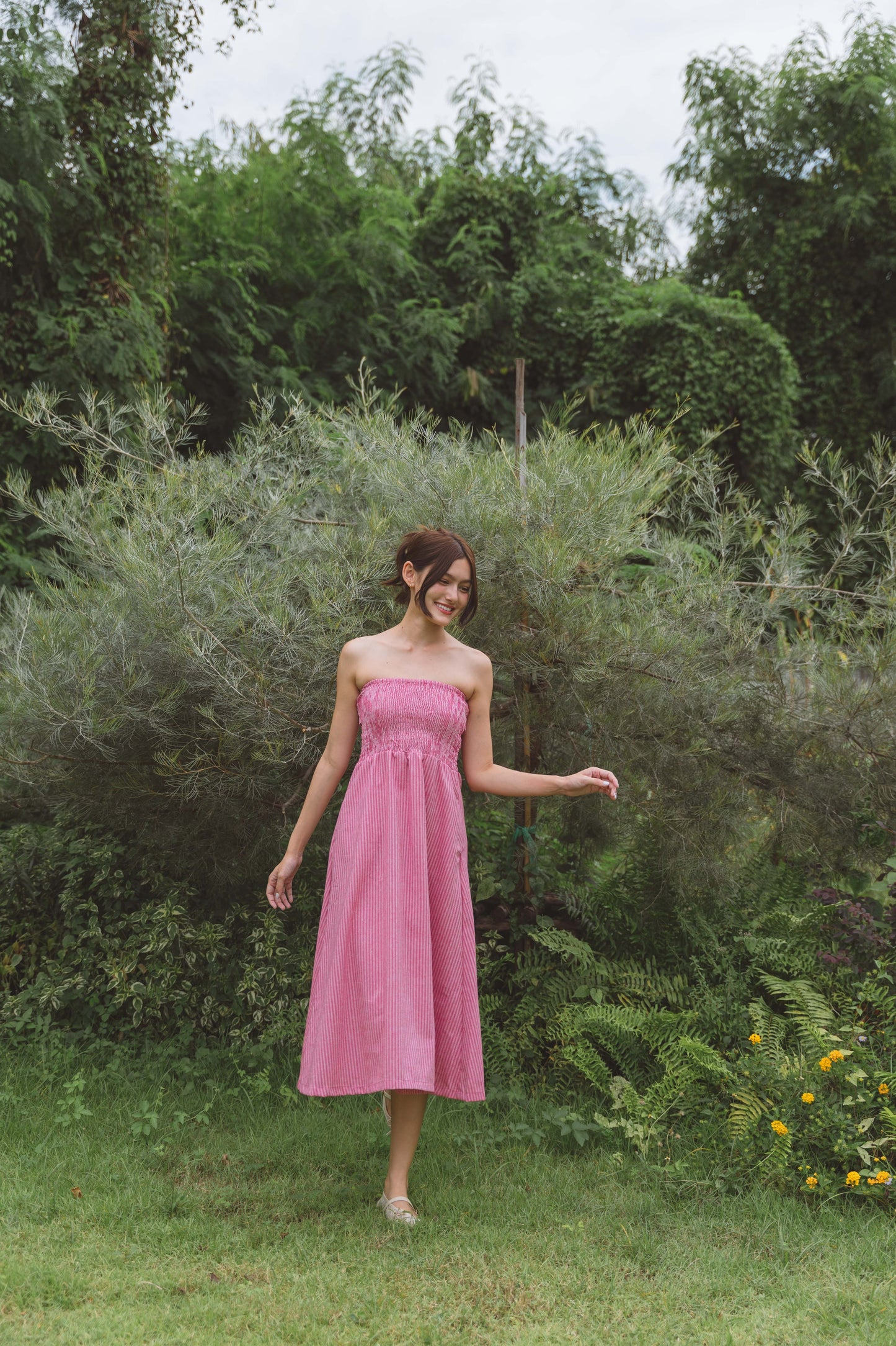 Dorothy Multi-Way Dress in Pink Stripe