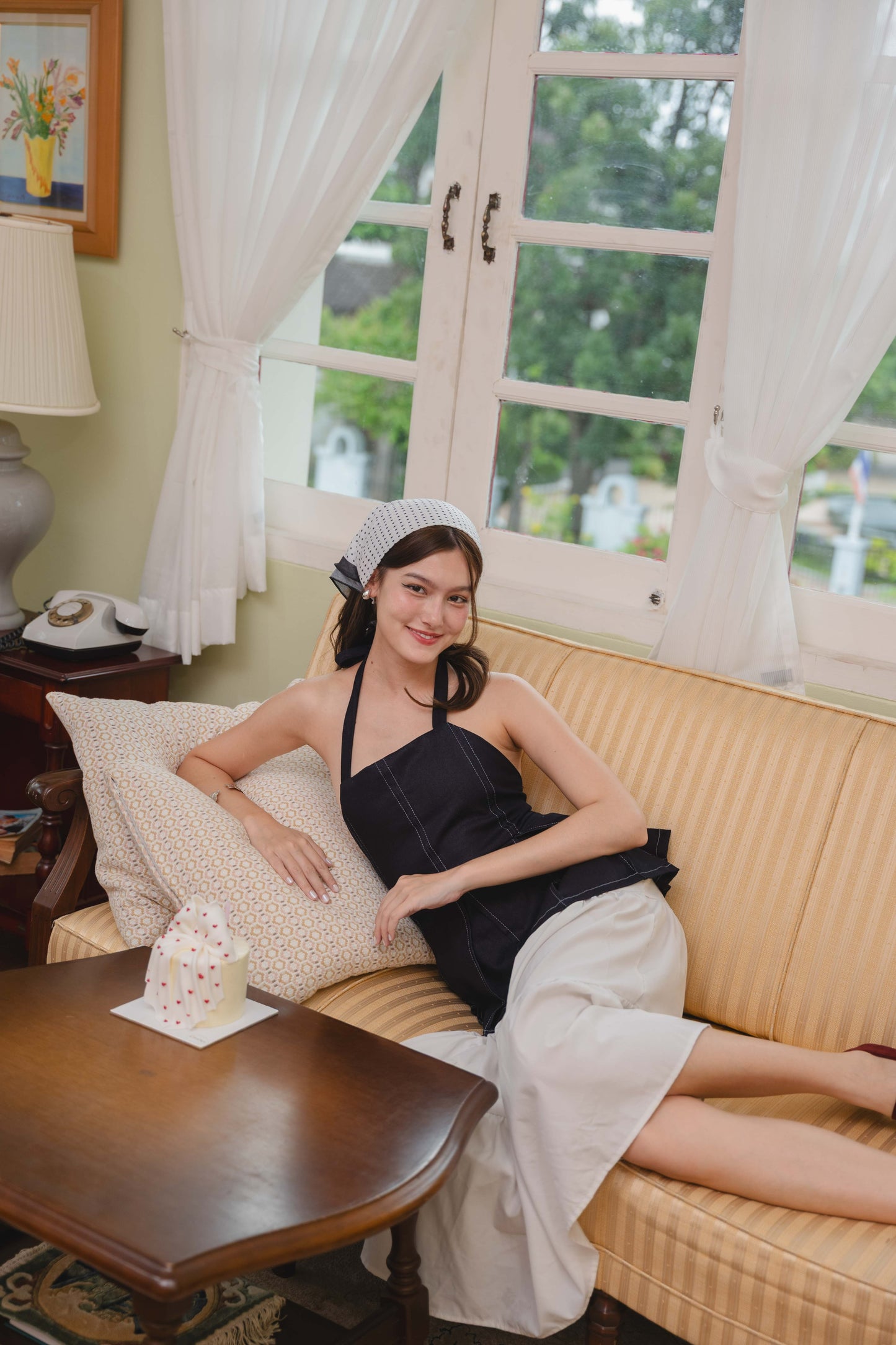 Noelle Halter Top in Denim