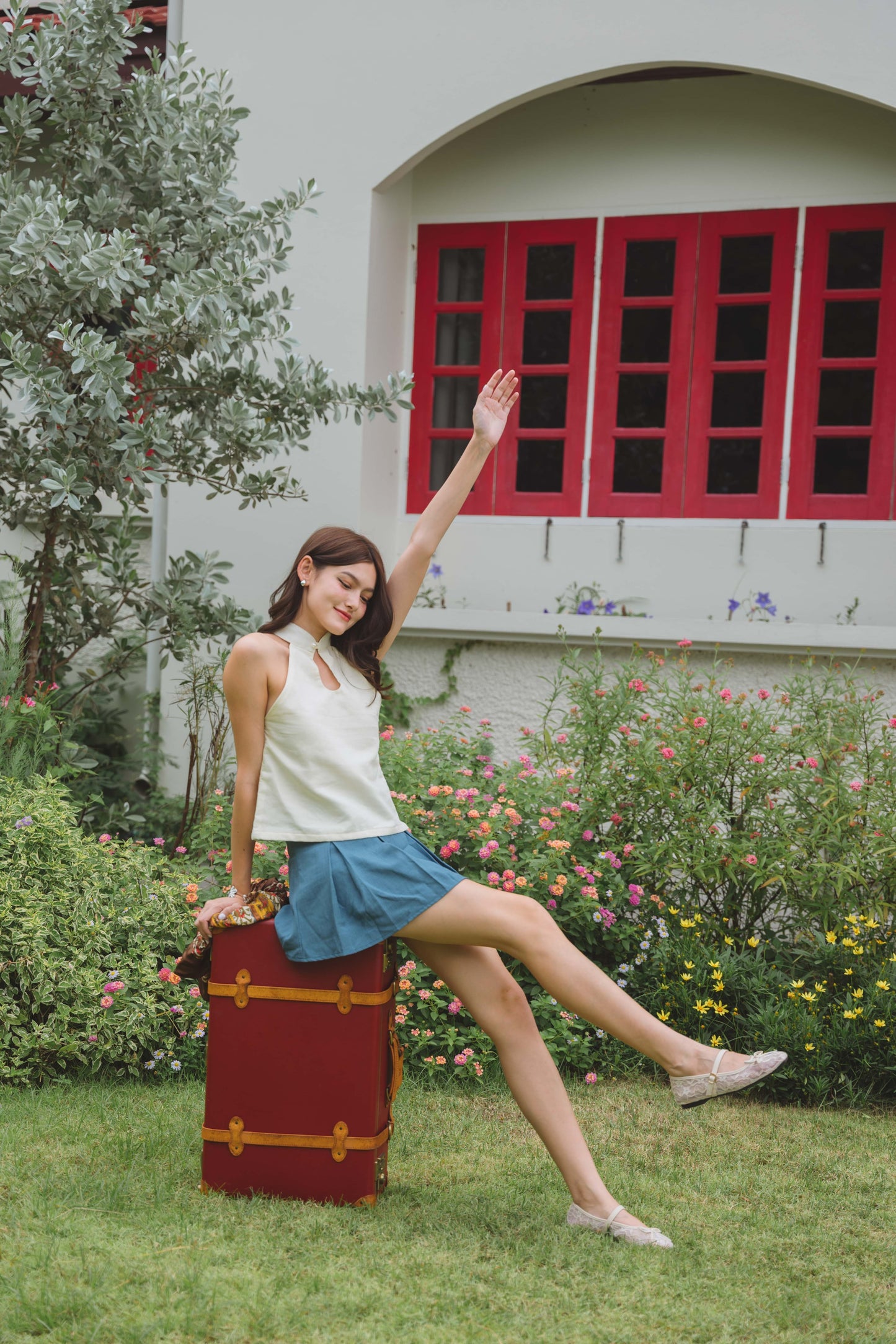 Lola Halter Top in Cream