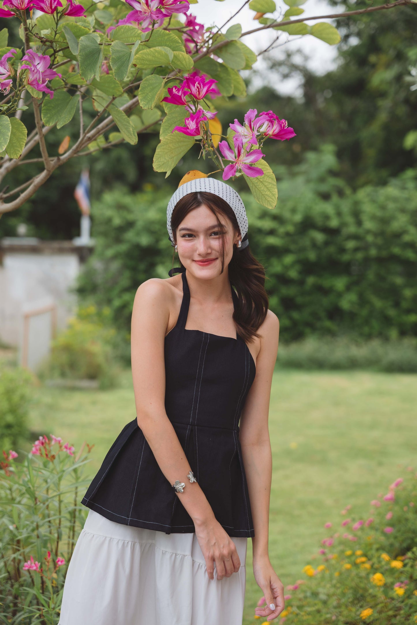 Noelle Halter Top in Denim