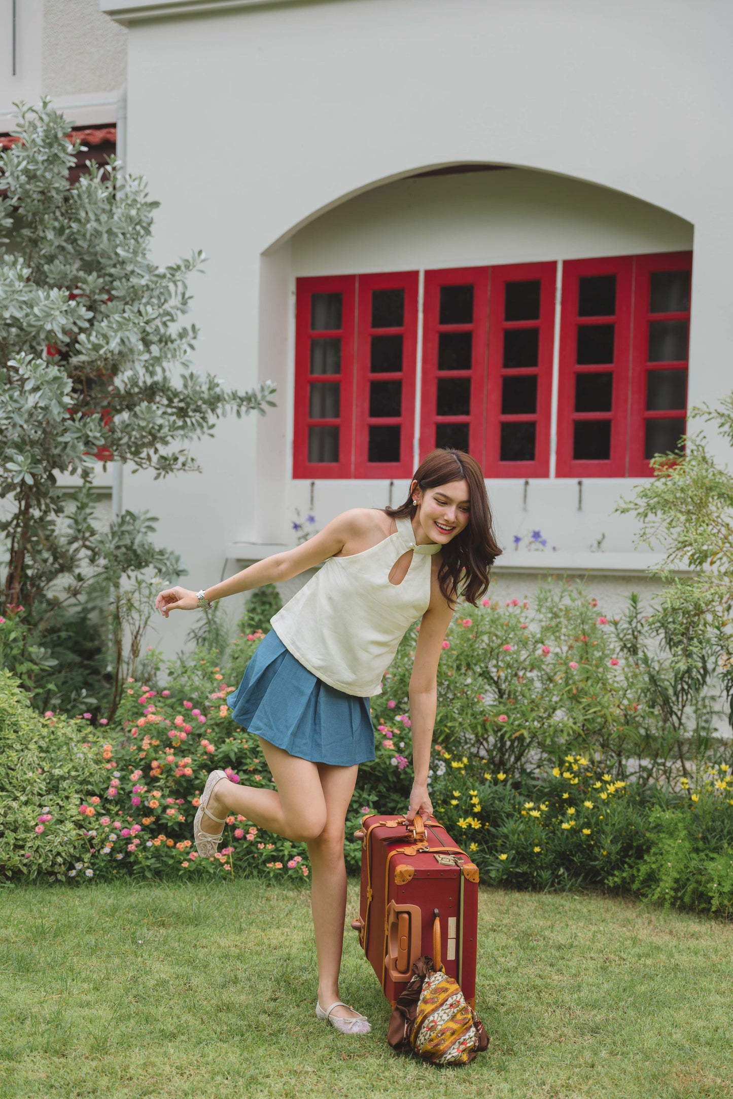 Lola Halter Top in Cream