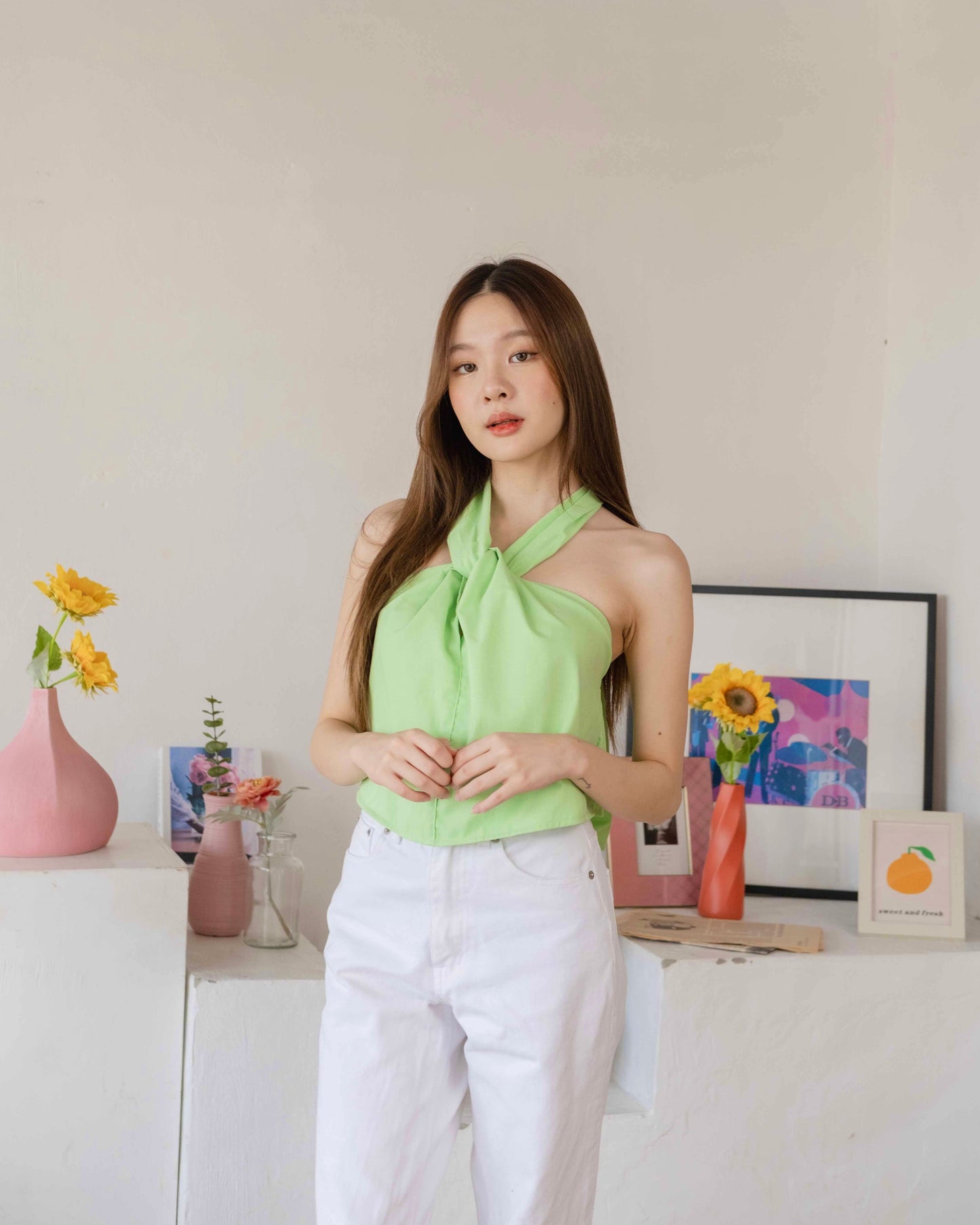 Solana Linen Top