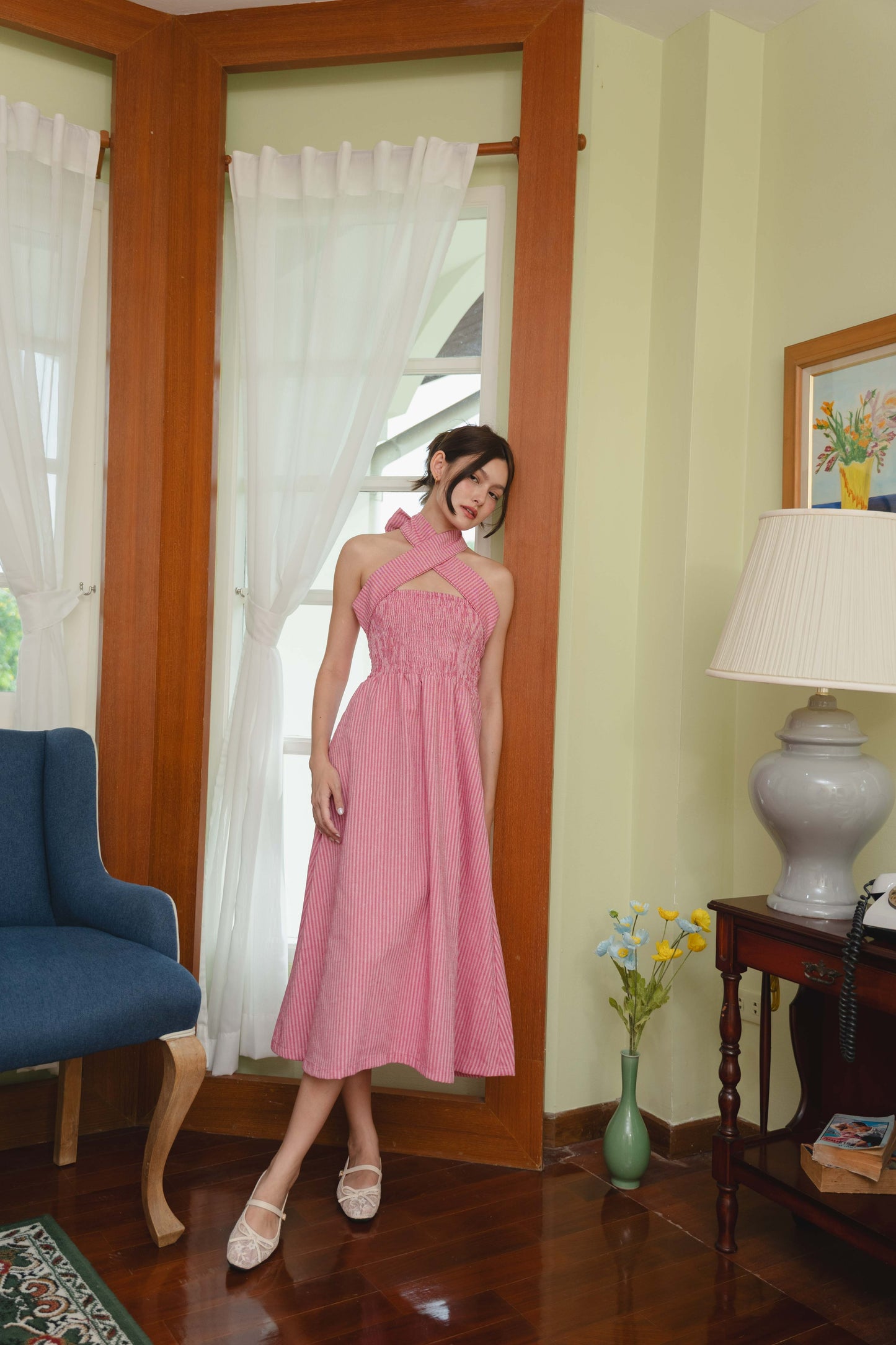 Dorothy Multi-Way Dress in Pink Stripe