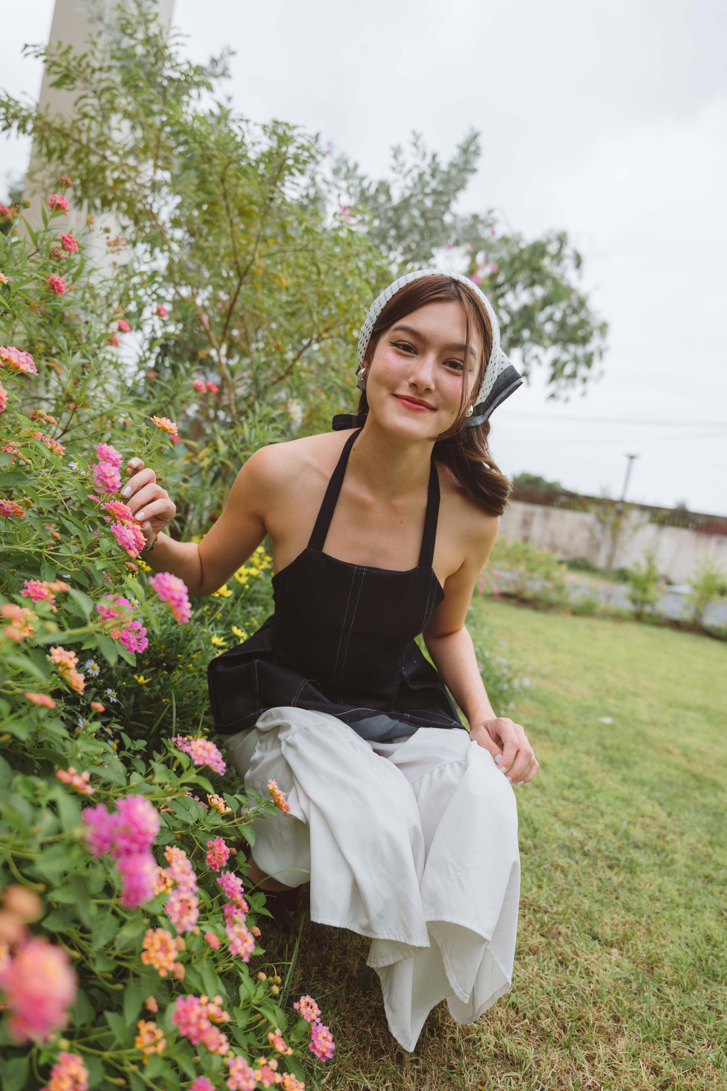 Noelle Halter Top in Denim