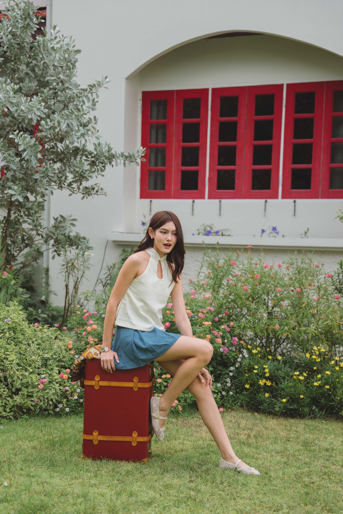 Lola Halter Top in Cream