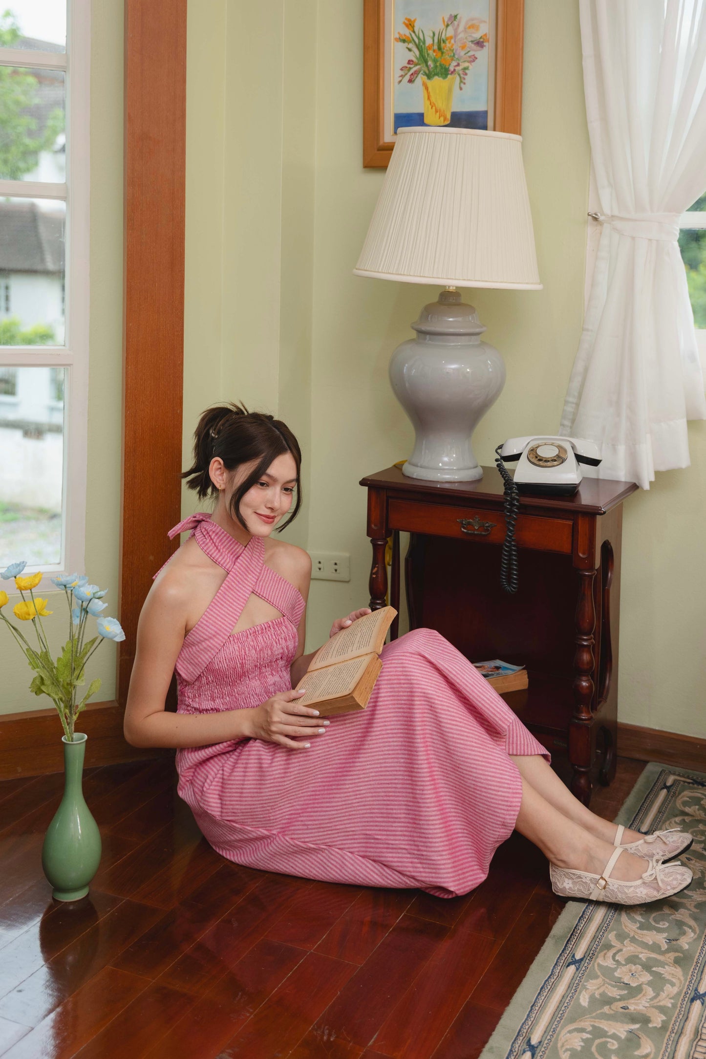 Dorothy Multi-Way Dress in Pink Stripe