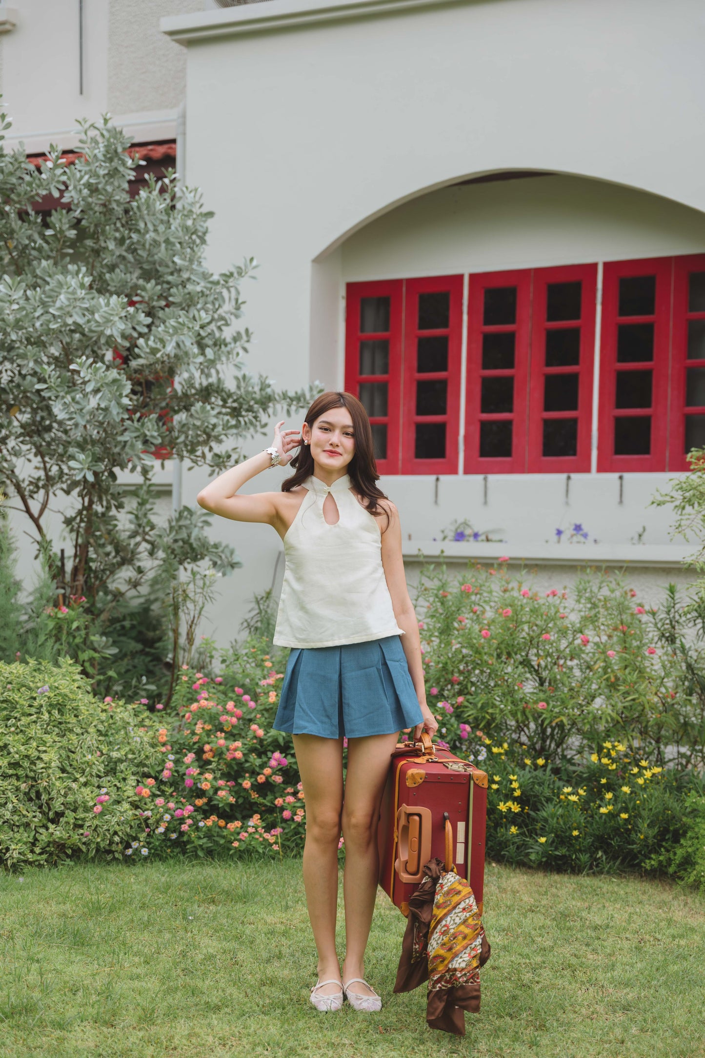 Lola Halter Top in Cream