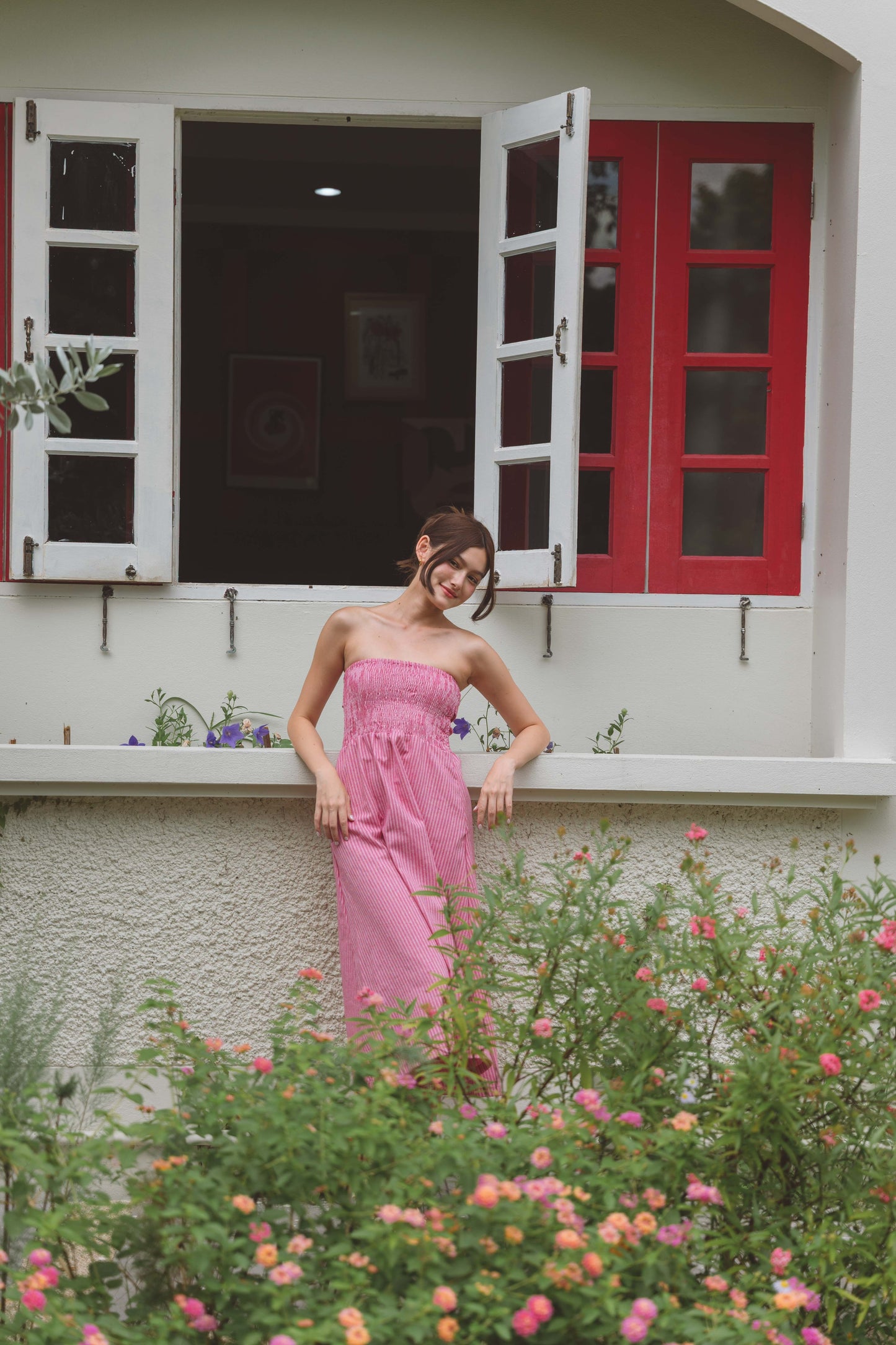 Dorothy Multi-Way Dress in Pink Stripe