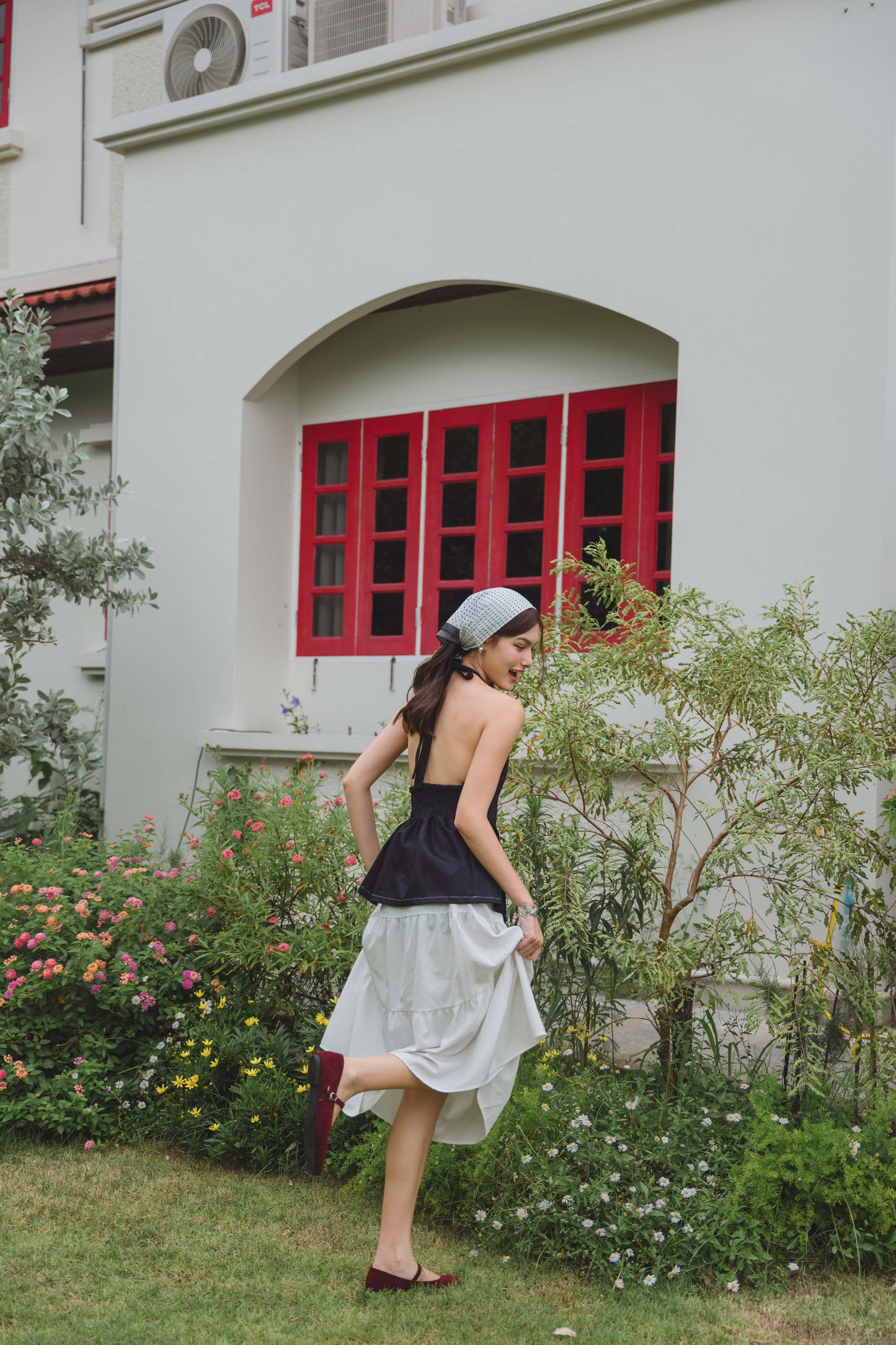 Noelle Halter Top in Denim